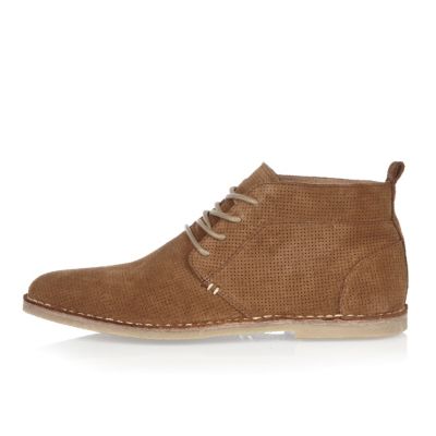 Brown suede chukka boots